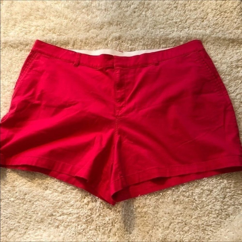 LANE‎ BRYANT Shorts Women’s Size 26 Cotton Pockets Red